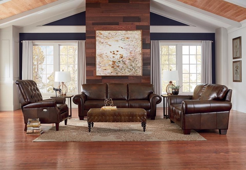 Кожаный диван – лучшие современные модели и варианты их использования (145 фото)