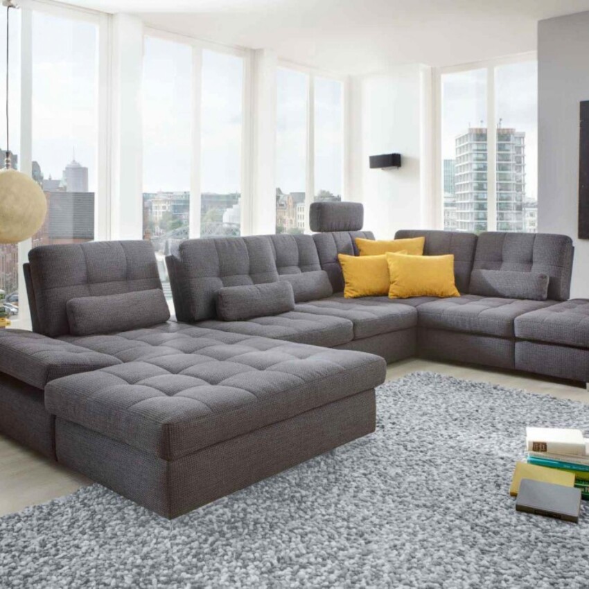 П-образный диван: обзор современных моделей, фото, новинки, дизайн, варианты идеального размещения и сочетания в интерьере