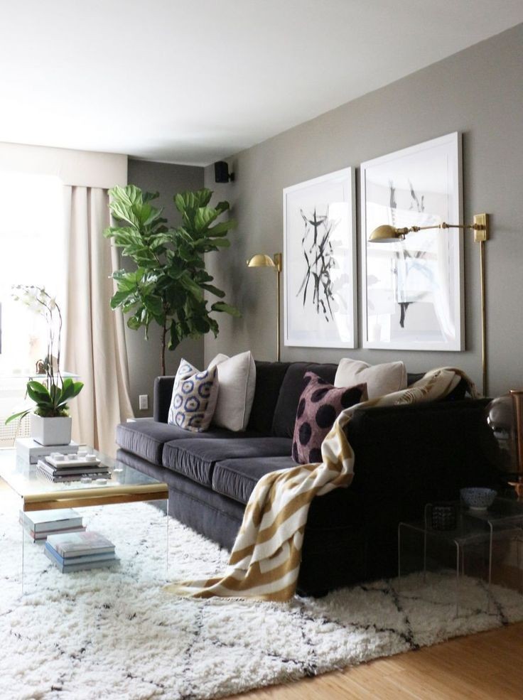 Черный диван: ключевой элемент украшения помещения (105 фото)