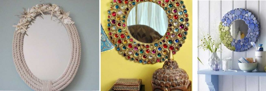 Красивый декор зеркала своими руками – 100 фото идей и мастер-класс