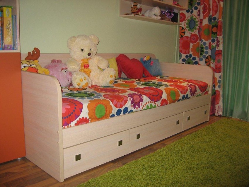 Кровать Для Девочки С Ящиками Фото