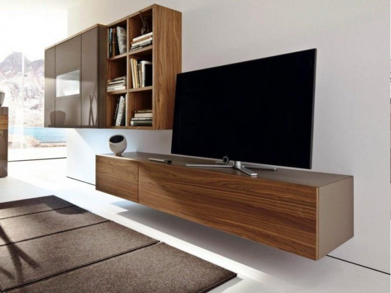 Полка под телевизор в современном стиле напольная